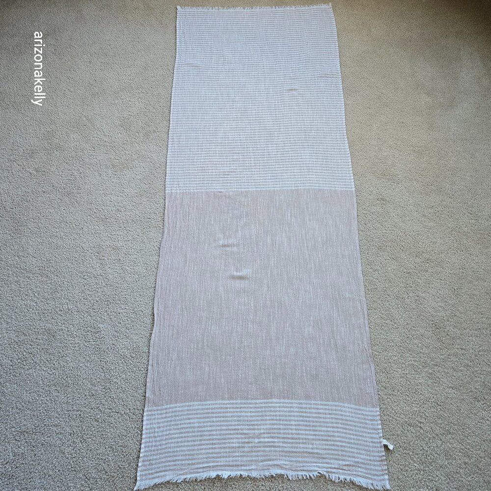 Cotton Scarf Neutral Stripes Bloom & Give